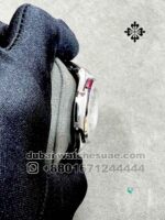 Patek Philippe Nautilus Gray Dial Silver Bezel with Black Leather Strap - Image 3