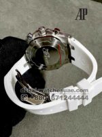 AUDEMARS PIGUET Royal Oak Offshore Chronograph 26231OR.ZZ.D003CA.01 White Dial Blue Sub Dial With Stoned Bezel and White Rubber Strap - Image 7