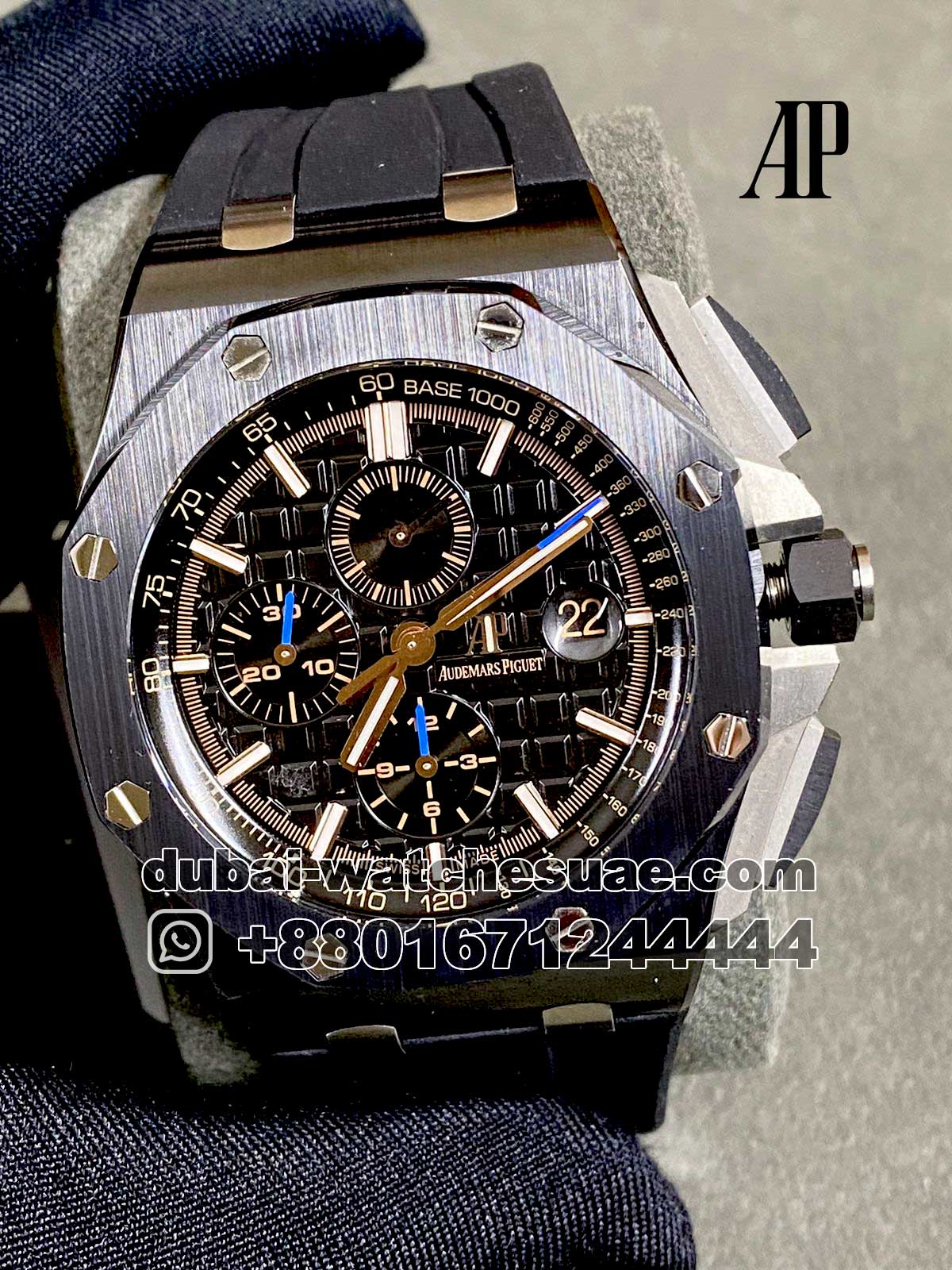 6.1-1.jpg AP Royal Oak Offshore Chronograph 42mm Black Dial Black Ceramic Bezel Replica - Image 1