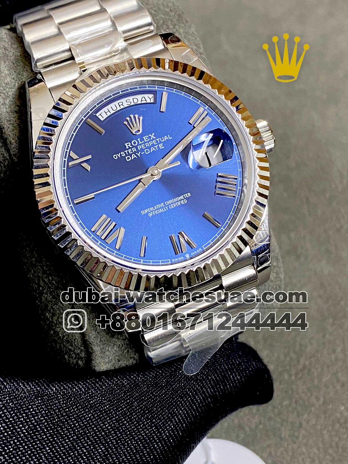 60.1.jpg Rolex 40 mm Day date ,Blue - Image 1