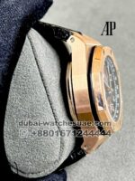 Audemars Piguet Royal Oak Offshore Selfwinding Chronograph 42mm Black Dial Rose Gold Bezel With Black Leather Strap - Image 2