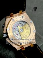 Audemars Piguet Royal Oak Offshore Selfwinding Chronograph 42mm Black Dial Rose Gold Bezel With Black Leather Strap - Image 4