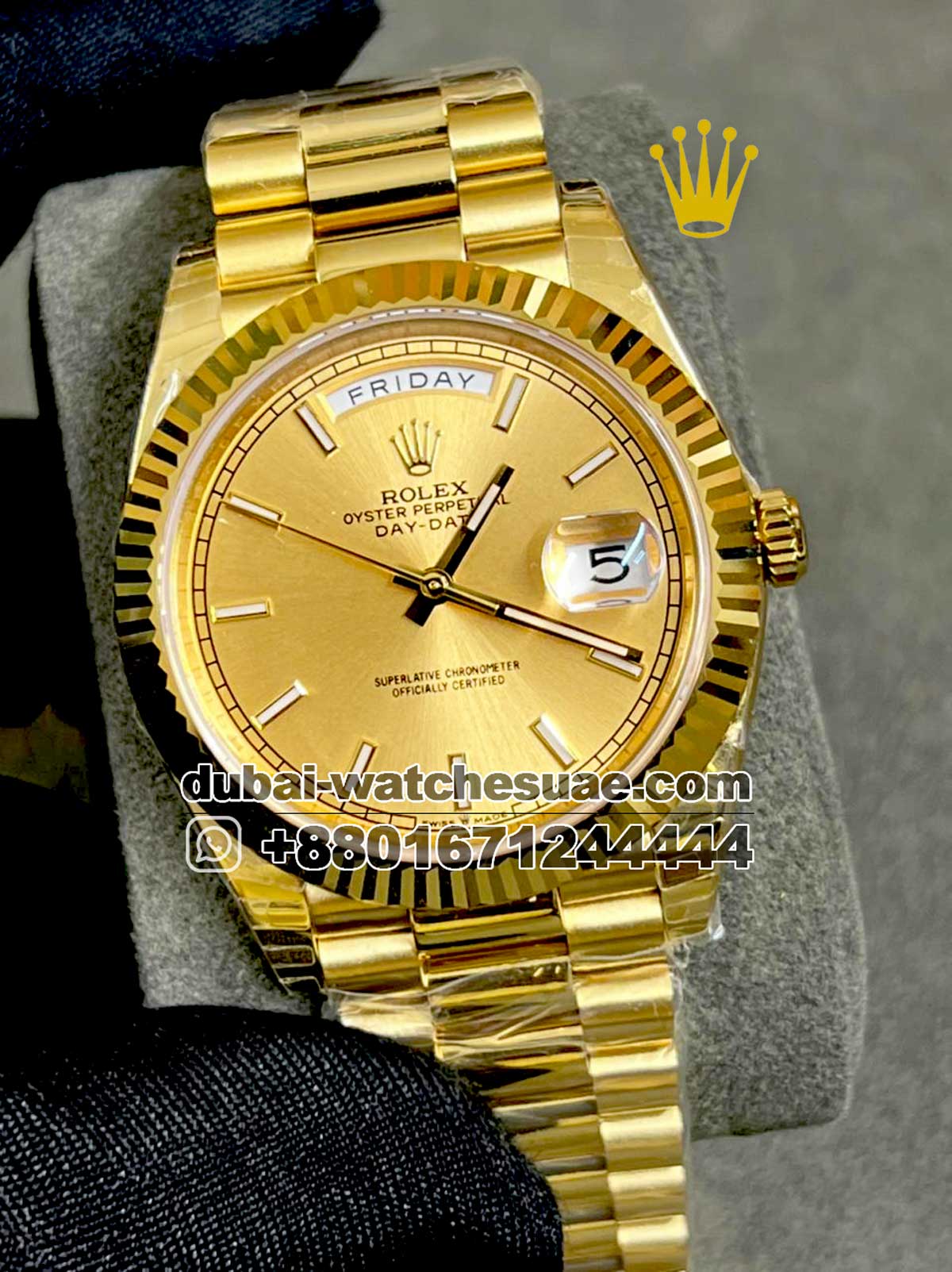 66.1-1.jpg Rolex 40 mm Day date ,Yellow gold - Image 1