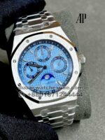 Audemars Piguet Royal Oak Perpetual Calendar Moonphase  Ice Blue Dial 41mm Stainless Steel