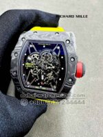 Richard Mille Rafa RM 35-02 Tourbillon Super Slim With Yellow Rubber Strap Copy