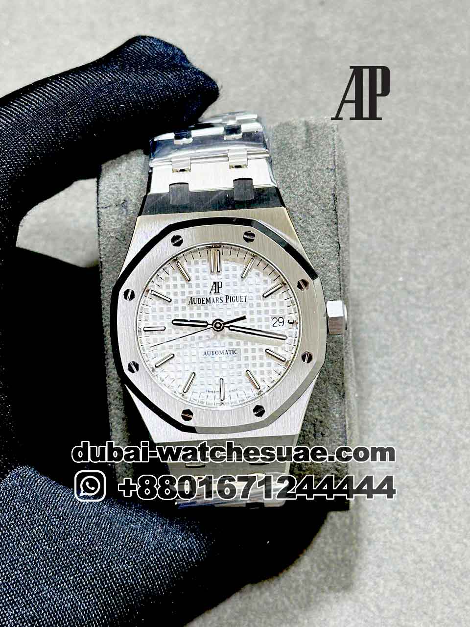 7-a-16.jpg Audemars Piguet Royal Oak? 37 MM White? Dial With Octagonal Screwed Bezel Copy - Image 1