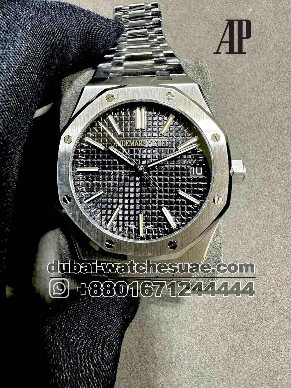 7-a-18.jpg Audemars Piguet Watch Royal Oak 15510ST.OO.1320ST.02? Black Dial Stainless Steel Copy - Image 1