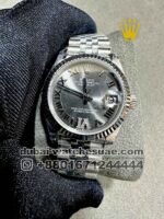 Rolex 31 mm Date Just Silver dial With Roman Numeric With Flutted Bezel With Silver Jubilee Bracelet Copy