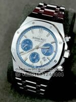 Audemars Piguet Royal Oak Chronograph selfwinding white Dial With Blue Sub Dial Stainless Steel
