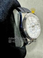 Rolex Sky-Dweller Dial 42 mm White Dial Flutted Bezel With Rubber Strap Copy - Image 2
