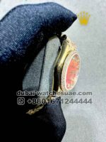 Rolex 36 mm Day date Rose Gold Eisenkiesel Orange dial With Roman Numeral Copy - Image 2