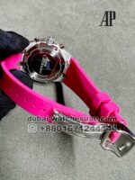 AUDEMARS PIGUET Royal Oak Offshore Chronograph 26231OR.ZZ.D003CA.01 Pink Dial Blue Sub Dial Stoned Bezel With Pink Rubber  Strap - Image 3