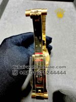 Rolex 36 mm Day date Rose Gold Eisenkiesel Orange dial With Roman Numeral Copy - Image 4