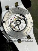 AUDEMARS PIGUET White Dial With Blue Sub dial White Ceramic Bezel With White Rubber Strap - Image 3