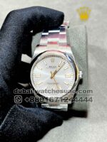 Rolex  41 mm Gray dial with plain bezel Oyester bracelet