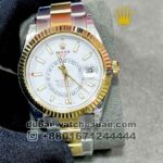 Rolex SKY-DWELLER Oyster, Yellow gold, White Dial, 42 mm