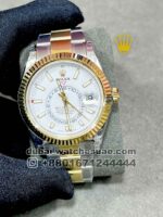 Rolex SKY-DWELLER Oyster, Yellow gold, White Dial, 42 mm