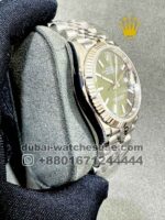 Rolex 36 mm Date Just Olive? ?Dial With? Flutted Bezel Copy - Image 2