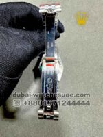 Rolex 31 mm Date Just Pink dial With Stone Numeric , Flutted Bezel And Silver Jubilee Bracelet Copy - Image 4