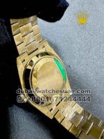Rolex Day Date 40 mm Green? Dial and Stoned Bezel with Roman Number Copy - Image 5