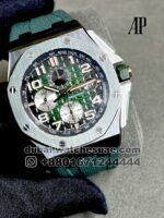 AP Royal Oak Offshore Green Dial Steel Bezel With Green Rubber Strap