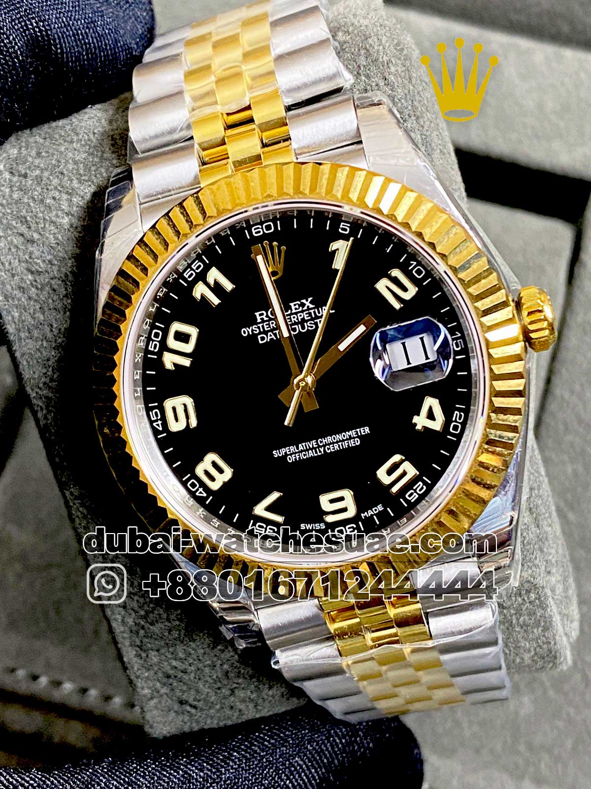 82.1-1.jpg Rolex Date Just 41 mm Yellow Gold Two Tone Oyster Bracelet - Image 1