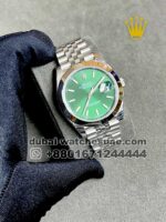 Rolex Date Just 41 mm Green ,Plain Bezel, Jubilee Bracelet