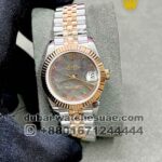 Rolex 31 mm Gray Roman number Two Tone with rose gold bezel