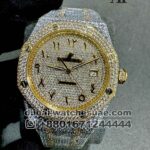 Audemars Piguet Royal Oak? 41 mm Gold Fully Iced Out Arabic Dial Two Tone Bracelet