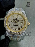 Audemars Piguet Royal Oak? 41 mm Gold Fully Iced Out Arabic Dial Two Tone Bracelet