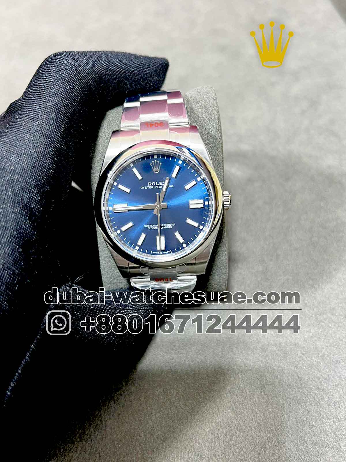 9-a-2.jpg Rolex 41 mm Blue?Dial Oyster Perpetual With Plain Bezel - Image 1