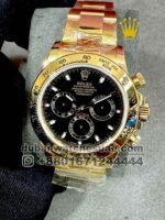 Rolex Cosmograph Daytona 40 mm Gold Black Dial Black Sub Dial Copy