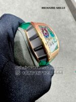 Richard Mille RM 011 FM Golden Case With Green Rubber Strap Copy - Image 2