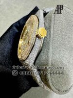 Audemars Piguet Royal Oak? 41 mm Gold Fully Iced Out Arabic Dial Two Tone Bracelet - Image 3