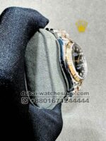 Rolex 36 mm RoseGold? Date Just? Black Dial With Stone Numeric? Two Tone Jubilee Bracelet Copy - Image 3