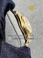 Ladies Rolex 31 MM Date Just Mother of Pearl Purple Flutted Bezel With President Bracelet - Image 2