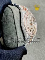 Rolex Date just 41mm 126301 Rose Gold and Stainless Steel Fully Iced Out - Image 2