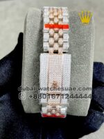 Rolex Date just 41mm 126301 Rose Gold and Stainless Steel Fully Iced Out - Image 3