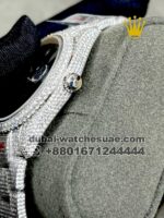 Rolex Date Just Arabic  Iced Out Gray Dial - Image 3