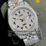 ROLEX DATEJUST 41 JUBILEE "ICED OUT" ARABIC VS STONES NEW