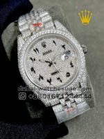 ROLEX DATEJUST 41 JUBILEE "ICED OUT" ARABIC VS STONES NEW