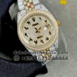 Rolex Datejust 41mm 126301 Gold and Stainless Steel Fully Iced Out