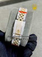 Rolex Datejust 41mm 126301 Gold and Stainless Steel Fully Iced Out - Image 3