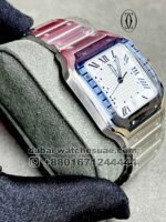 Santos de Cartier Blue Bezel and White Dial Stainless Steel - Image 2