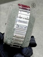 Santos de Cartier Blue Bezel and White Dial Stainless Steel - Image 4