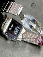 Santos de Cartier Blue Bezel and White Dial Stainless Steel - Image 5