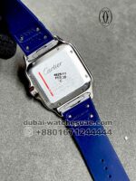 Santos de Cartier Blue Bezel and White Dial Blue Strap - Image 3