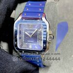 Santos de Cartier Blue dial and Bracelet