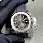 Patek Philippe Aquanaut 5968A-001 Black Dial  Chrono with Black Rubber Strap