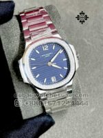 PATEK PHILIPPE Nautilus Ladies Automatic Blue Dial Stoned Bezel Reference #7118/1200A-011